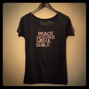Peace Scoop neck tee